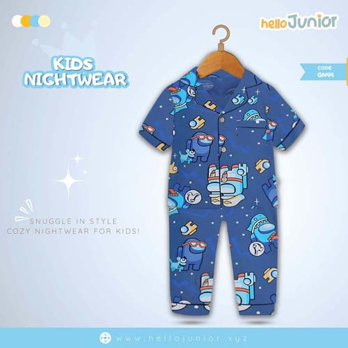 Hello Junior Kids Winter Nightwear / PJ Set / Night Dress (6 Months to 11 Years)