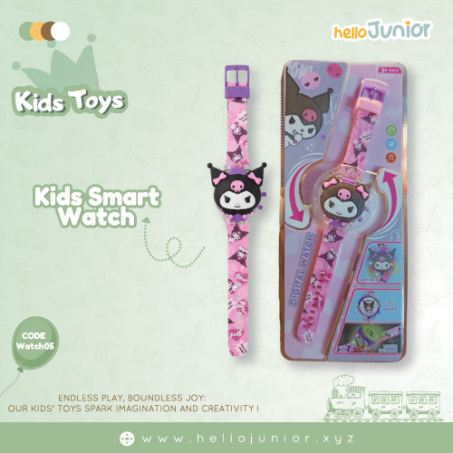 Kuromi Character Kids Digital Watch – Colorful Silicone Strap Wristwatch for Boys & Girls (Ages 3-10)