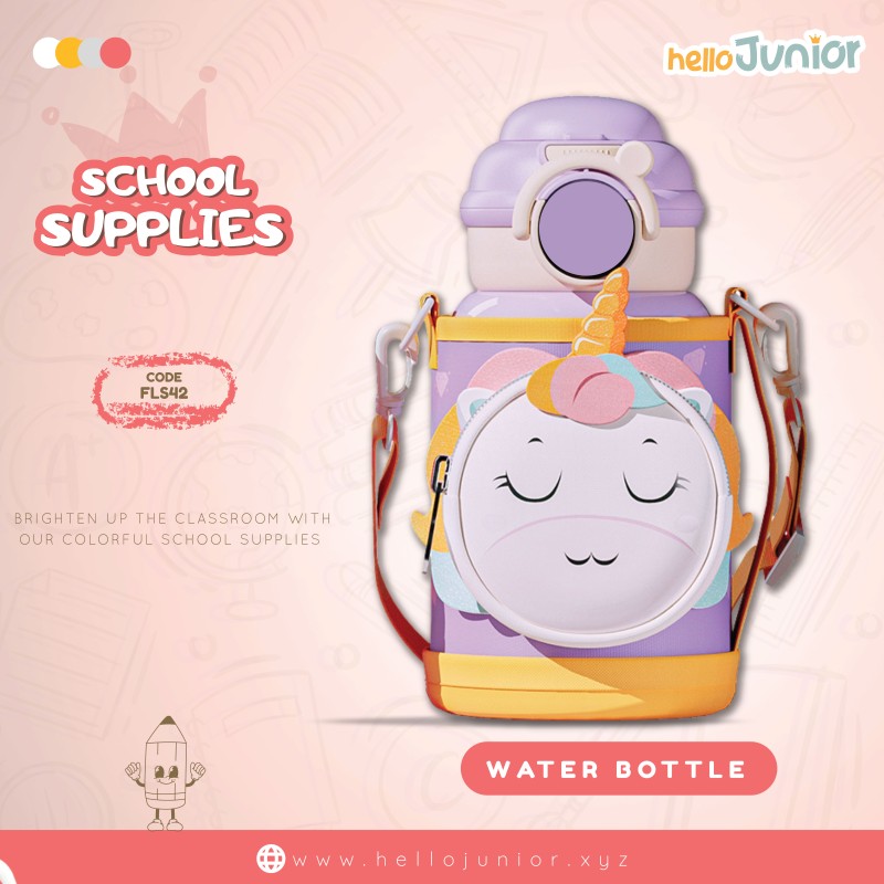 Stainless Steel Thermos Flask Insulated Water Bottle for Kids – 16 Oz