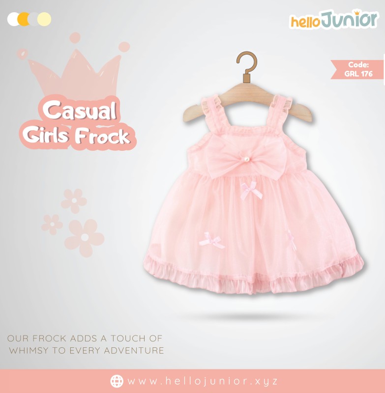 Hello Junior Casual Girls Frock (6 Months to 03 Years)