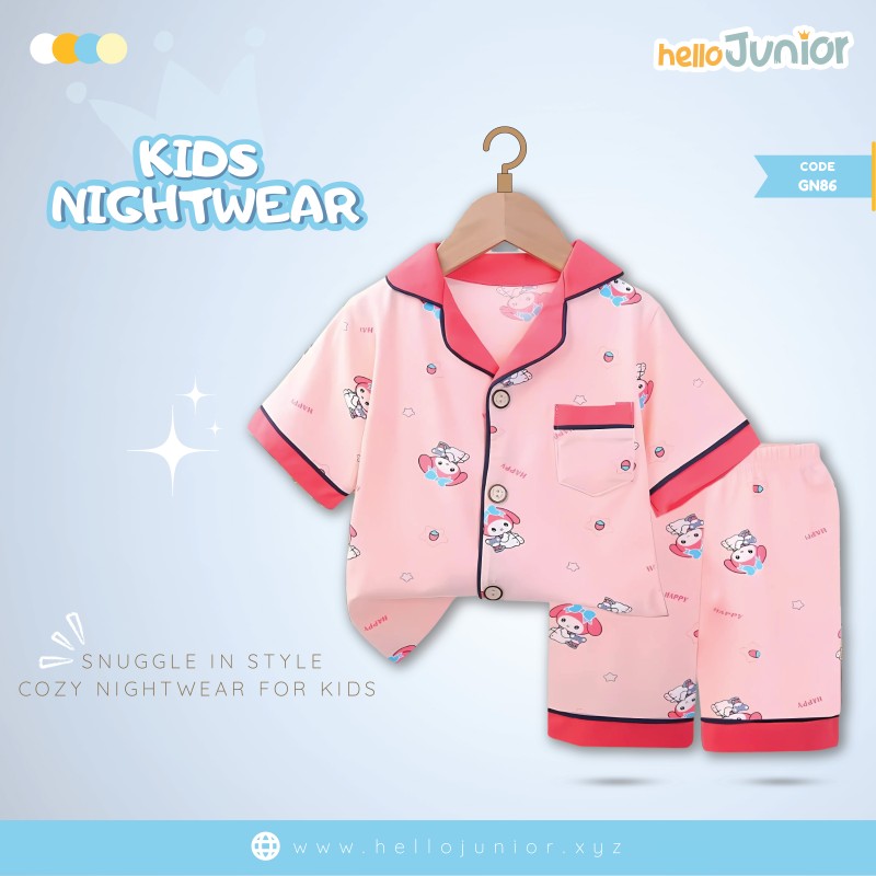 Hello Junior Kids Nightwear / PJ Set / Night Dress (6 Months to 11 Years)