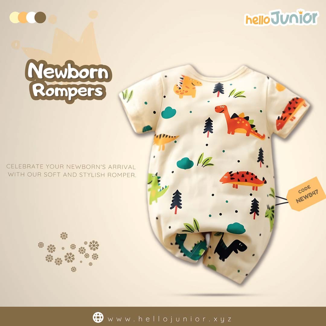 Hello Junior Kids Summer Romper, Newborn baby dress 0 month to 09 month