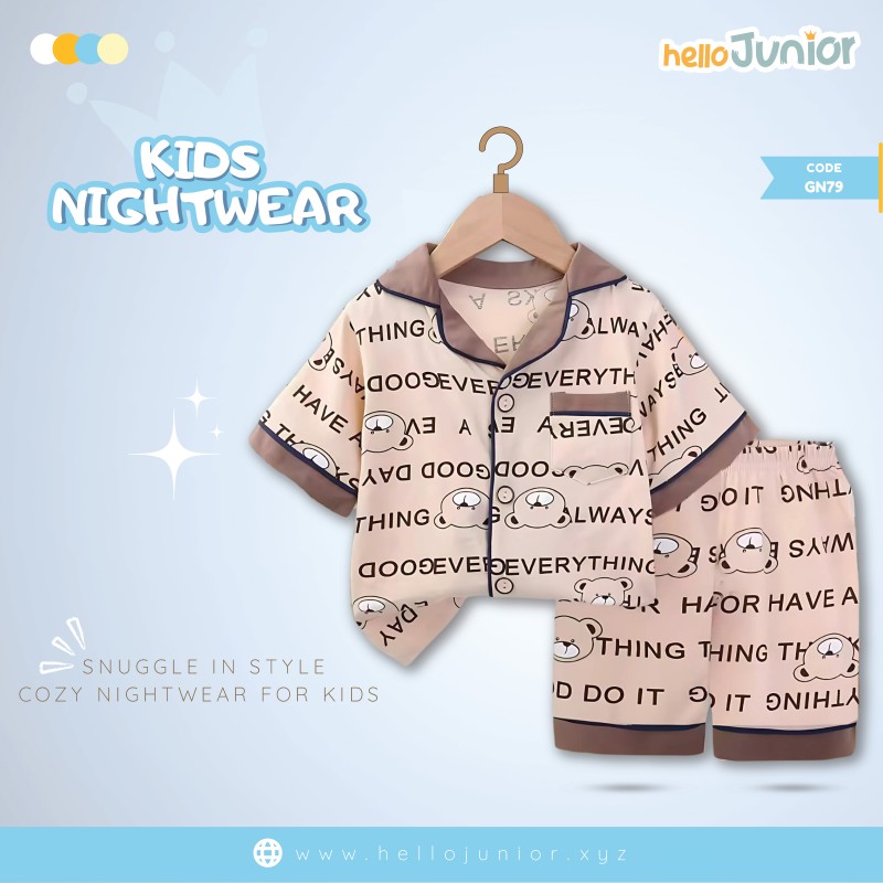 Hello Junior Kids Nightwear / PJ Set / Night Dress (6 Months to 11 Years)