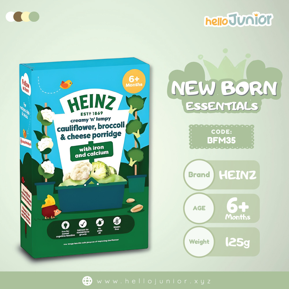 Heinz Cauliflower, Broccoli & Cheese Baby Porridge (6+ Months) – 125g