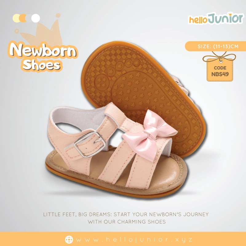 Hello Junior baby shoes for newborn to 18 month, made with cotton and rubber sole