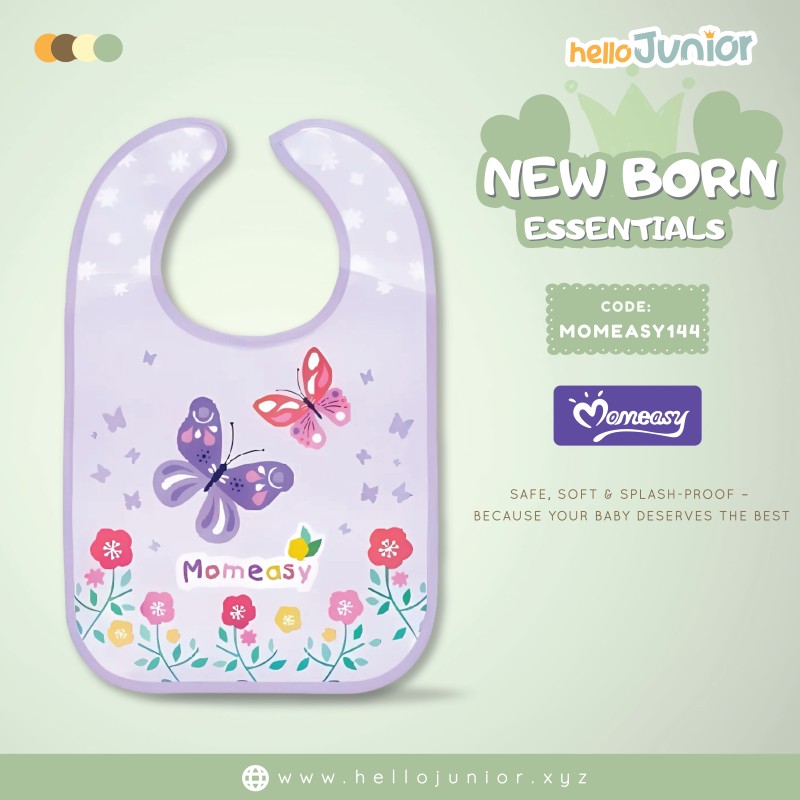 Momeasy waterproof BPA free baby bib for 4m+