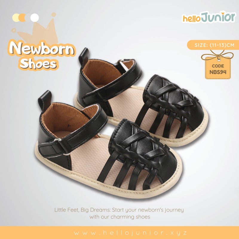 Hello Junior baby shoes for newborn to 18 month, made with cotton and rubber sole