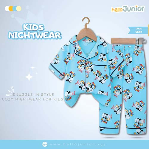 Hello Junior Kids Winter Nightwear / PJ Set / Night Dress (6 Months to 11 Years)