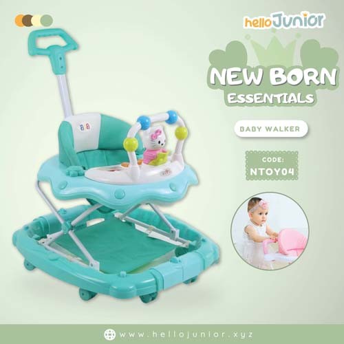 Multifunctional Baby Walker with Rocking System, Music & Washable Seat