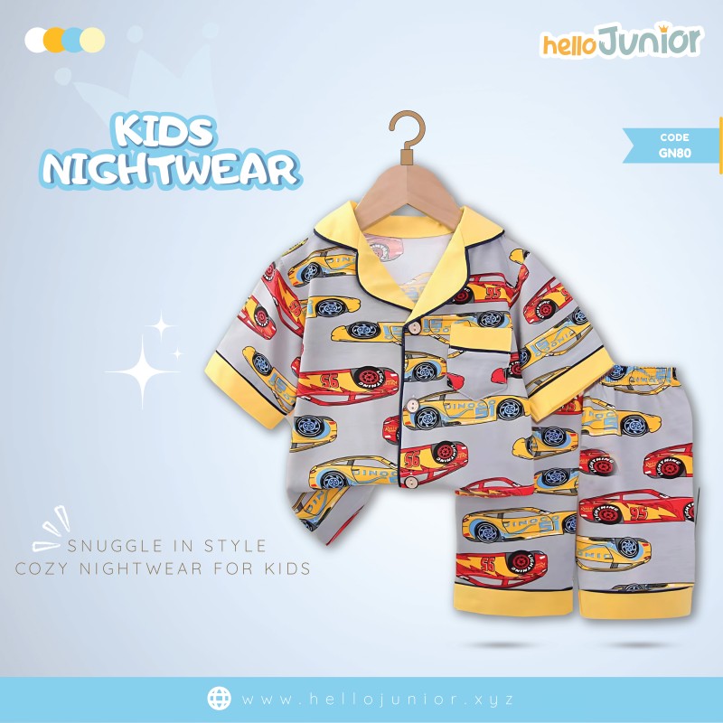 Hello Junior Kids Nightwear / PJ Set / Night Dress (6 Months to 11 Years)